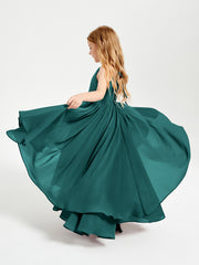 Robes de Demoiselle d'Honneur Junior en Mousseline Paon
