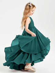 Robes de Demoiselle d'Honneur Junior en Mousseline Paon