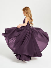 Robes de Demoiselle d'Honneur Junior en Mousseline Plum