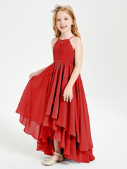 Robes de Demoiselle d'Honneur Junior en Mousseline Rouge