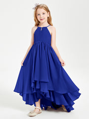 Robes de Demoiselle d'Honneur Junior en Mousseline Bleu Royale