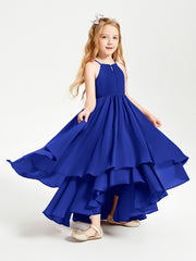 Robes de Demoiselle d'Honneur Junior en Mousseline Bleu Royale
