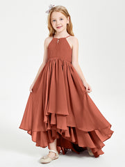 Robes de Demoiselle d'Honneur Junior en Mousseline Rouille