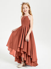 Robes de Demoiselle d'Honneur Junior en Mousseline Rouille