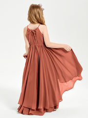 Robes de Demoiselle d'Honneur Junior en Mousseline Rouille