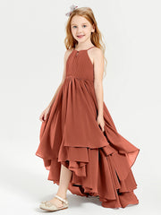 Robes de Demoiselle d'Honneur Junior en Mousseline Rouille