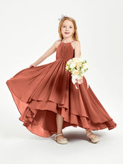 Robes de Demoiselle d'Honneur Junior en Mousseline Rouille