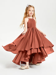 Robes de Demoiselle d'Honneur Junior en Mousseline Rouille