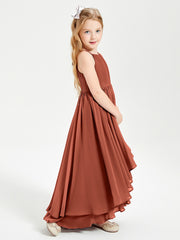 Robes de Demoiselle d'Honneur Junior en Mousseline Rouille