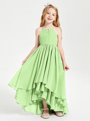 Robes de Demoiselle d'Honneur Junior en Mousseline Sauge