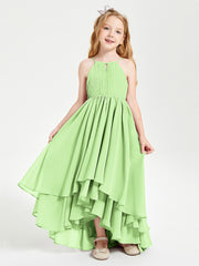 Robes de Demoiselle d'Honneur Junior en Mousseline Sauge