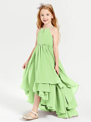 Robes de Demoiselle d'Honneur Junior en Mousseline Sauge