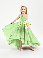 Robes de Demoiselle d'Honneur Junior en Mousseline Sauge