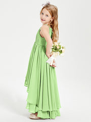 Robes de Demoiselle d'Honneur Junior en Mousseline Sauge