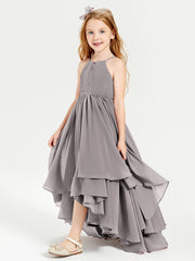 Robes de Demoiselle d'Honneur Junior en Mousseline Argent