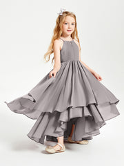 Robes de Demoiselle d'Honneur Junior en Mousseline Argent
