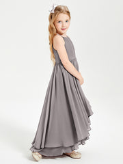 Robes de Demoiselle d'Honneur Junior en Mousseline Argent