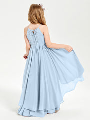 Robes de Demoiselle d'Honneur Junior en Mousseline Bleu Ciel