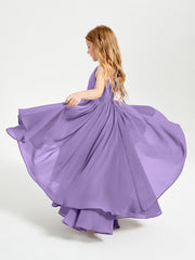 Robes de Demoiselle d'Honneur Junior en Mousseline Tahiti
