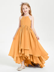Robes de Demoiselle d'Honneur Junior en Mousseline Mandarine
