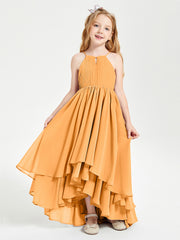 Robes de Demoiselle d'Honneur Junior en Mousseline Mandarine