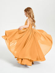 Robes de Demoiselle d'Honneur Junior en Mousseline Mandarine