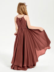 Robes de Demoiselle d'Honneur Junior en Mousseline Terracotta