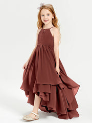 Robes de Demoiselle d'Honneur Junior en Mousseline Terracotta