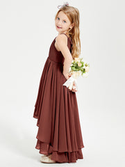 Robes de Demoiselle d'Honneur Junior en Mousseline Terracotta