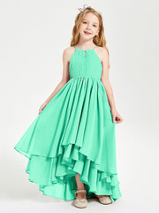 Robes de Demoiselle d'Honneur Junior en Mousseline Turquoise