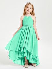 Robes de Demoiselle d'Honneur Junior en Mousseline Turquoise