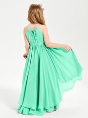 Robes de Demoiselle d'Honneur Junior en Mousseline Turquoise