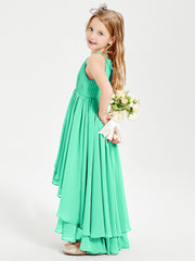 Robes de Demoiselle d'Honneur Junior en Mousseline Turquoise
