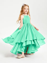 Robes de Demoiselle d'Honneur Junior en Mousseline Turquoise