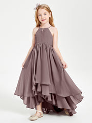 Robes de Demoiselle d'Honneur Junior en Mousseline Vintage Mauve