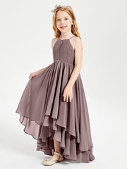 Robes de Demoiselle d'Honneur Junior en Mousseline Vintage Mauve