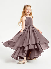 Robes de Demoiselle d'Honneur Junior en Mousseline Vintage Mauve
