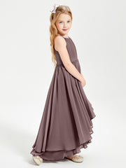 Robes de Demoiselle d'Honneur Junior en Mousseline Vintage Mauve