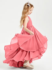 Robes de Demoiselle d'Honneur Junior en Mousseline Pastèque