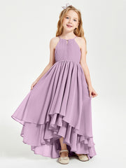 Robes de Demoiselle d'Honneur Junior en Mousseline Glycine