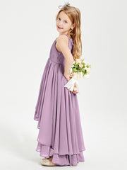 Robes de Demoiselle d'Honneur Junior en Mousseline Glycine