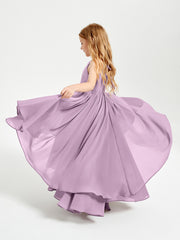 Robes de Demoiselle d'Honneur Junior en Mousseline Glycine