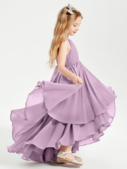 Robes de Demoiselle d'Honneur Junior en Mousseline Glycine