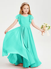 Robes de Demoiselle d'Honneur Junior avec Manches Flottantes en Dentelle Spa