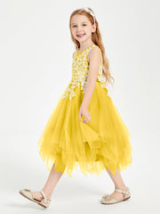 Robes de Demoiselle d'Honneur Junior en Tulle à Longueur de Mollet Souci