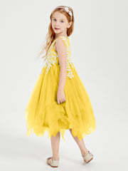 Robes de Demoiselle d'Honneur Junior en Tulle à Longueur de Mollet Souci