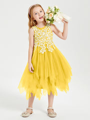 Robes de Demoiselle d'Honneur Junior en Tulle à Longueur de Mollet Souci
