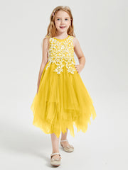 Robes de Demoiselle d'Honneur Junior en Tulle à Longueur de Mollet Souci