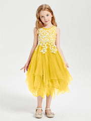 Robes de Demoiselle d'Honneur Junior en Tulle à Longueur de Mollet Souci