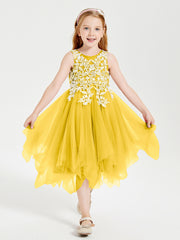 Robes de Demoiselle d'Honneur Junior en Tulle à Longueur de Mollet Souci